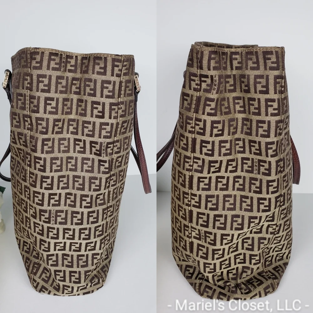 Authentic Fendi Zucca Tote with Dustbag #2711M - Picture 4 of 8